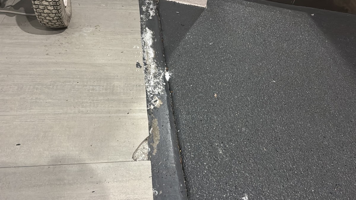 Broken and cracked roof tile, Craigieburn